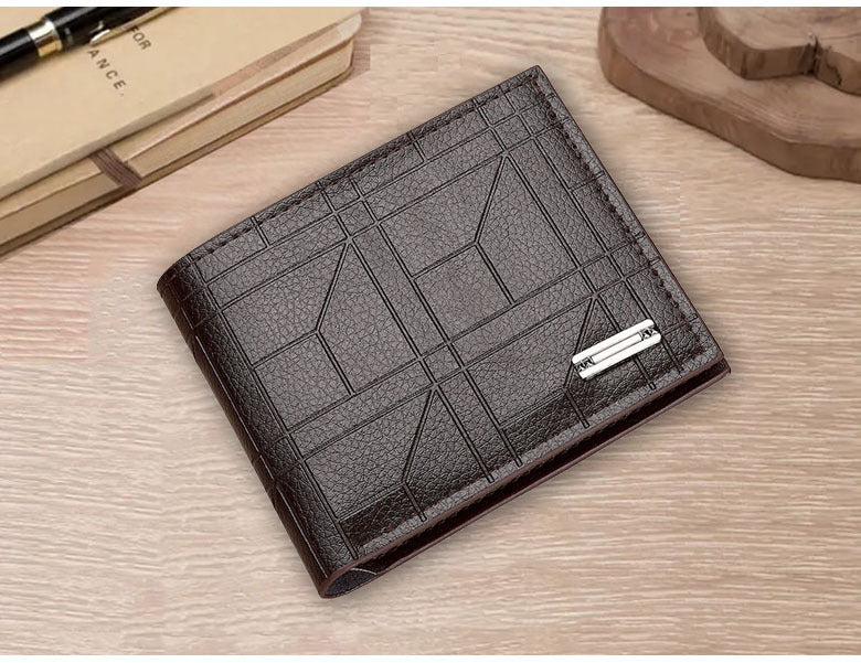 Men's Slots Fashion Leisure Male Youth Two Fold Horizontal Men's Wallets