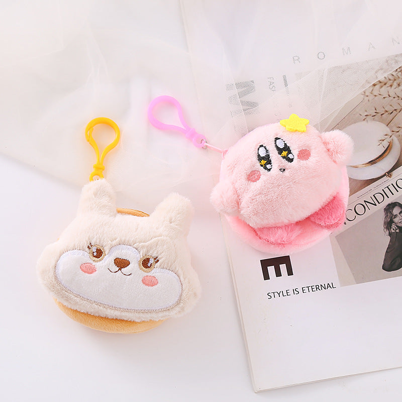 Plush Kirby Cute Pink Zipper Earphone Coin Purses