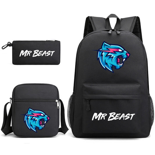 Pretty Durable Three-piece Printed Computer Canvas Backpacks