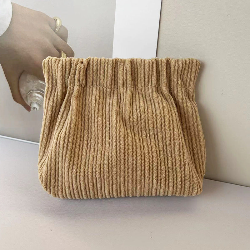 Unique Women's Shrapnel Storage Portable Corduroy Cosmetic Bags