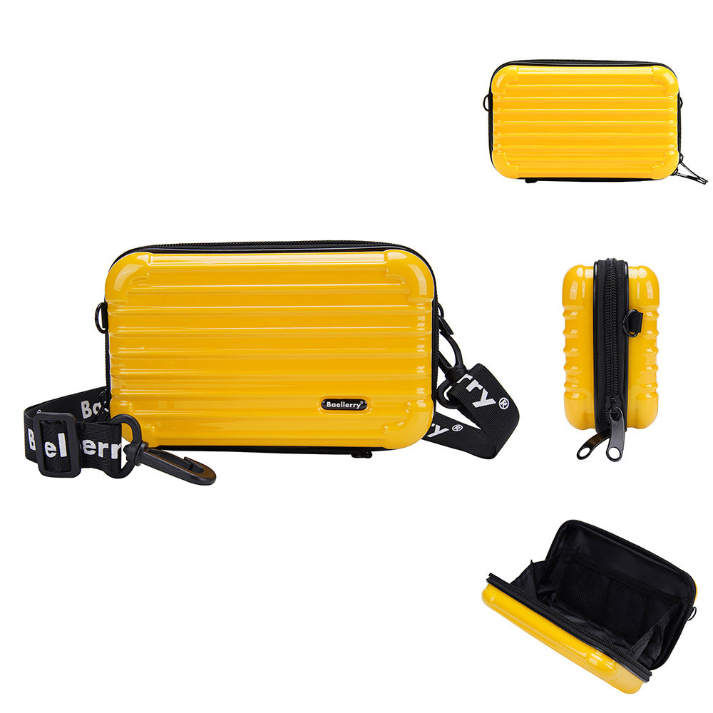 Women's Storage Hard Shell Striped Mini Box Cosmetic Bags