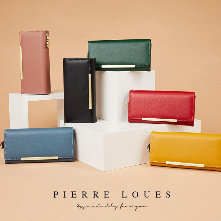 Solid Color Two Fold Lady's High-grade Ladies Wallet