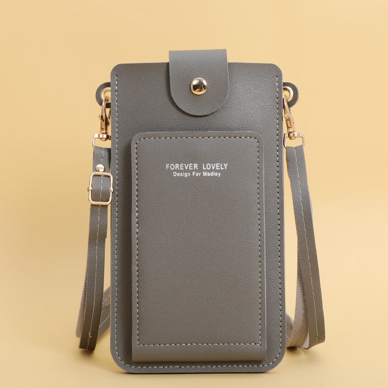 Women's Solid Color Fashion Simple License Phone Bags