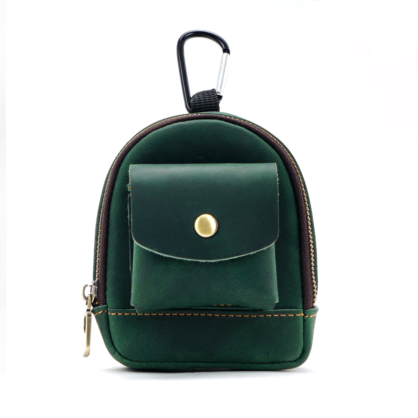Charming Portable Saddle Cowhide Buggy Zipper Coin Purses