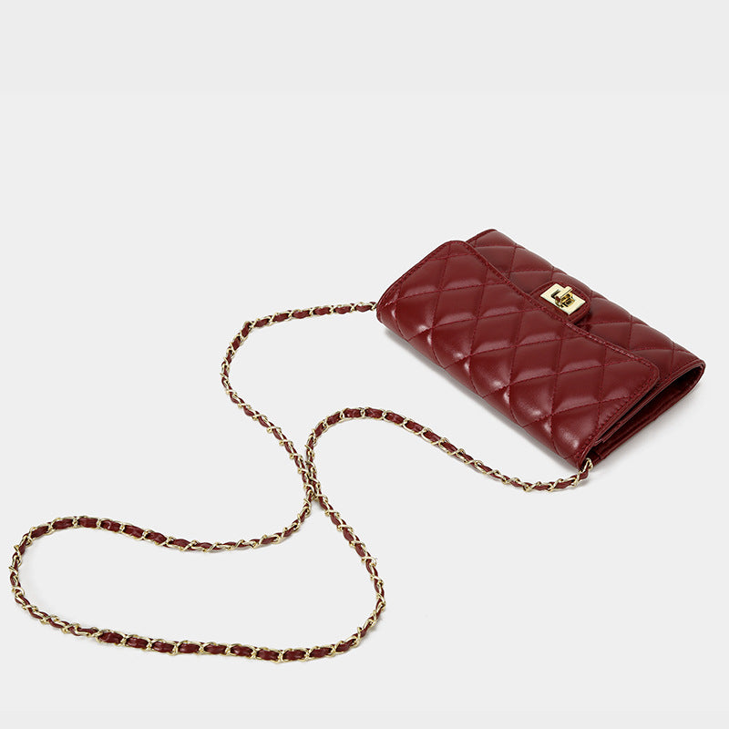 Women's Korean Style Rhombus Chain Fashion Elegant Small Square Bags