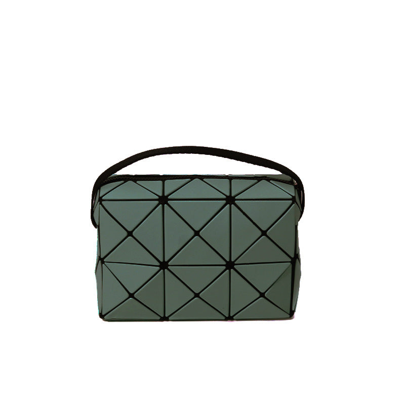 Women's Geometric Triangle Box Niche Rhombus Grid Bags