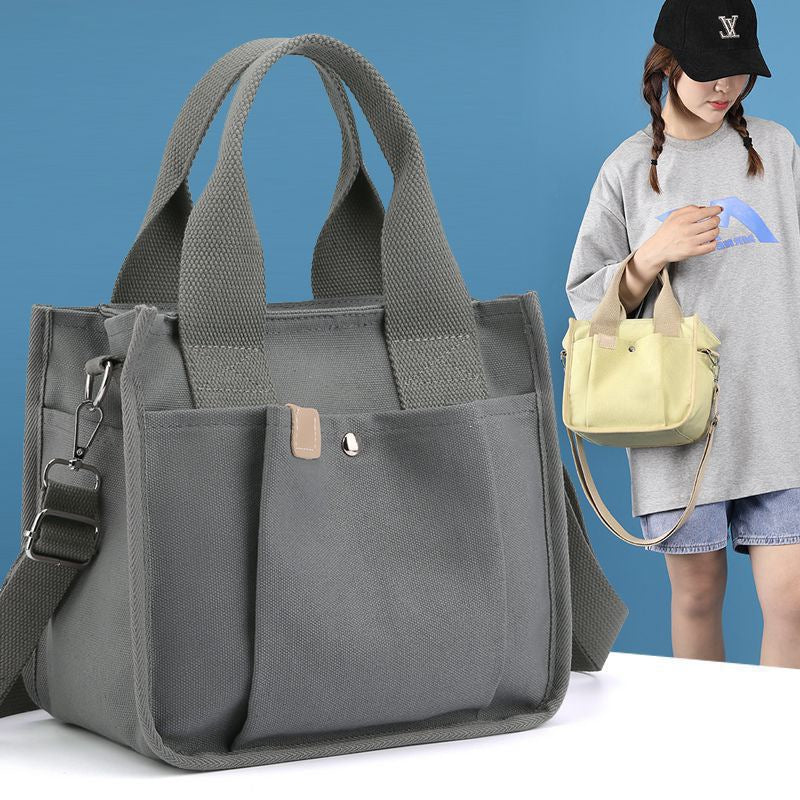 Women's Canvas Lunch Box Style With Handbags