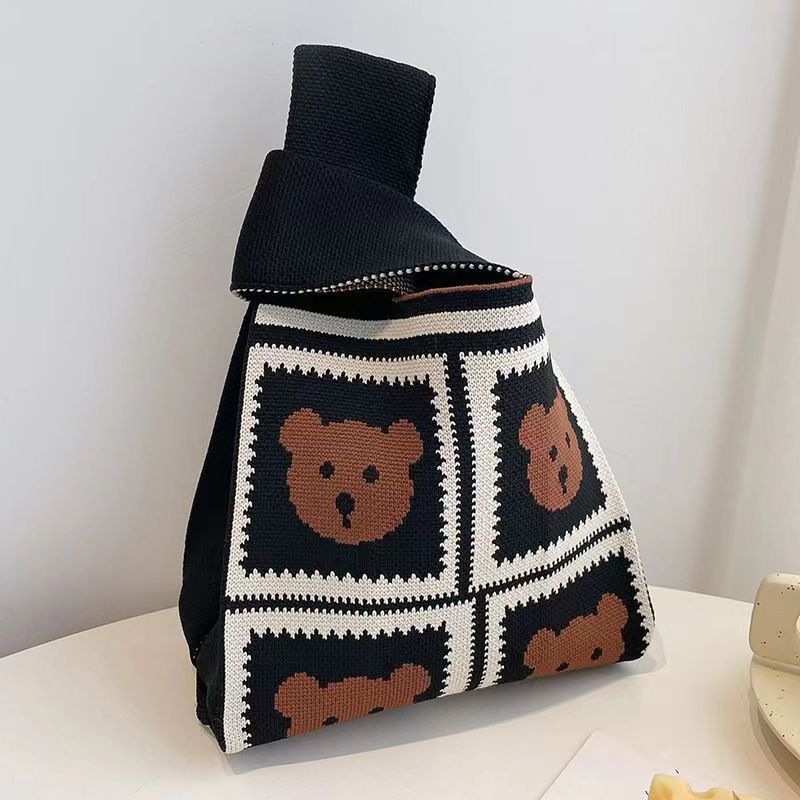 Women's Handmade Cute Animal Versatile Knitted Handbags