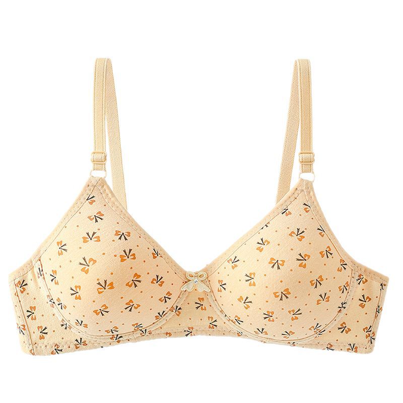 Women's Underwear Printed Thin Two Breasted Wireless Bras