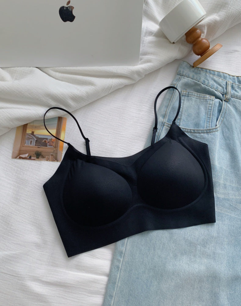 Women's Underwear White Transparent Spaghetti Strap Breast Holding Breathable Everyday Bras