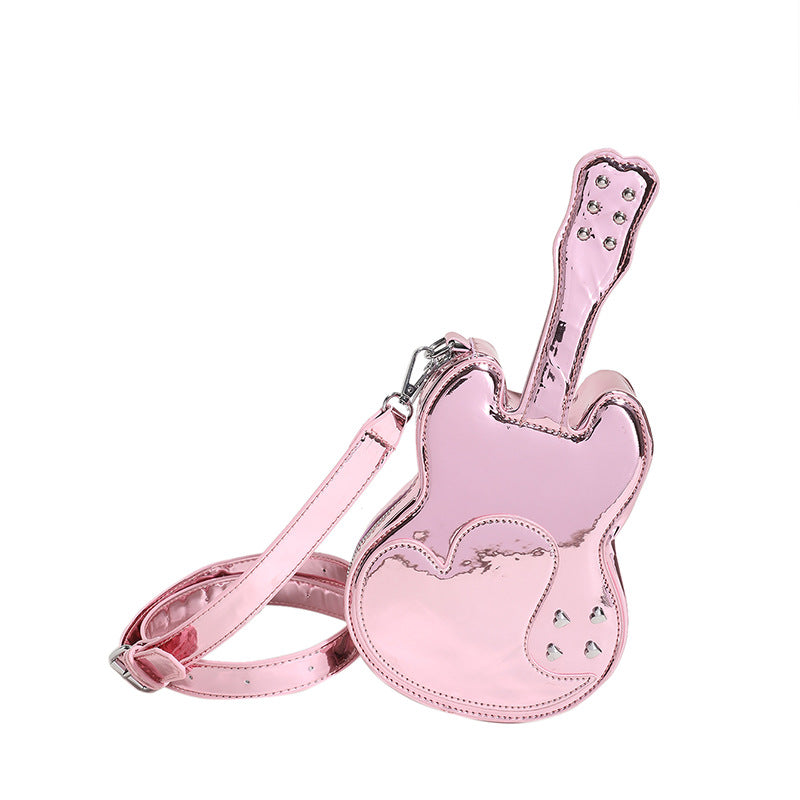 Personalized Creative Violin Candy Color Shiny Women's Messenger Bag