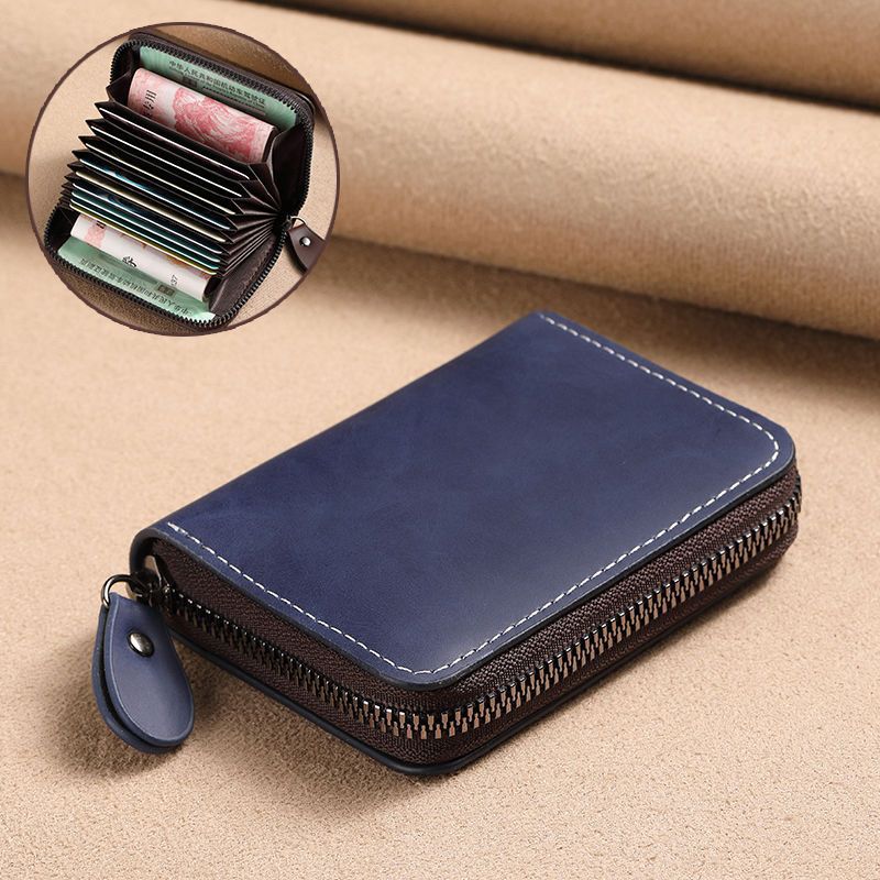 Men's Soft Leather Simple Large Capacity Position Card Holder