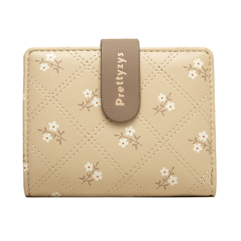 Women's Style Simple Short Two Fold Fashion Multiple Ladies Wallets