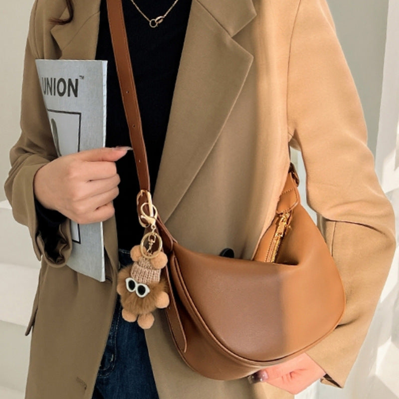 Women's Popular Fashion Dumpling Genuine Leather Underarm Women's Shoulder Bag
