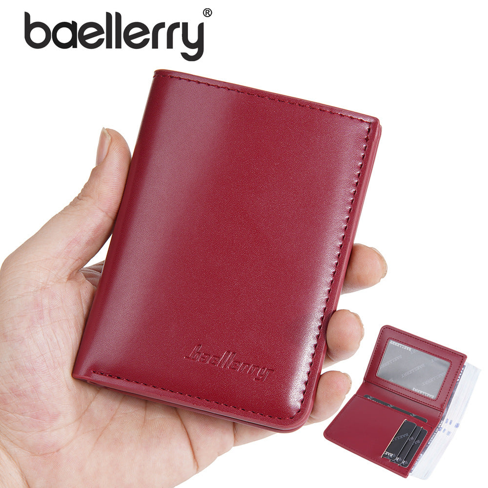 Women's & Men's Neutral Short Dopamine Color Mini Slot Ladies Wallet