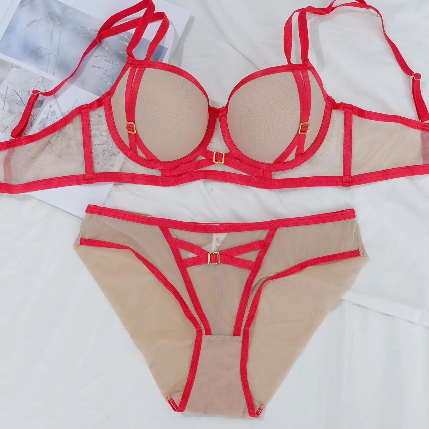 Women's Underwear Small Breast Large Steel Ring Lingerie Sets