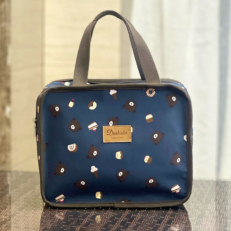 Women's Plaid Lunch Box Mom Hand Carrying Snack Cosmetic Bags