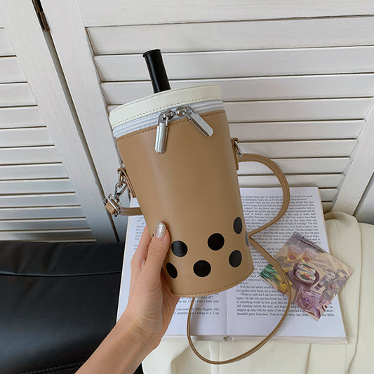 Women's Milk Tea Personalized Fashionable Korean Cute Backpacks