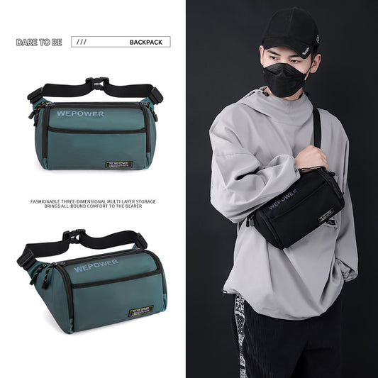 Pretty Men's Trendy Large Capacity Waterproof Men's Chest Bags