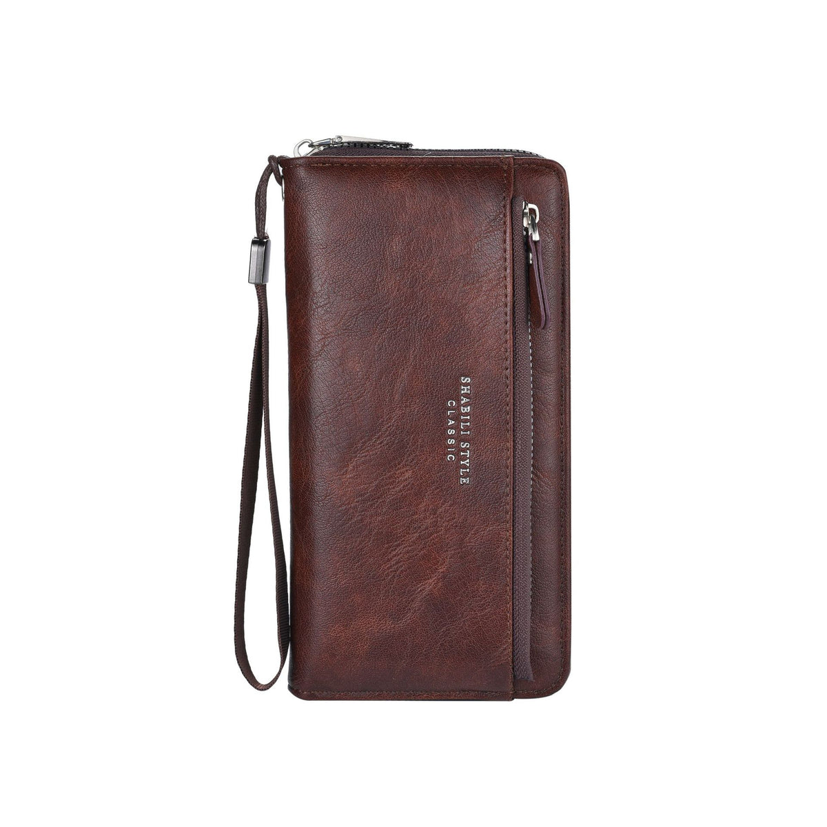 Men's Outer Car Drawing Clutch Soft Leather Zip Green Fashion Men's Wallet