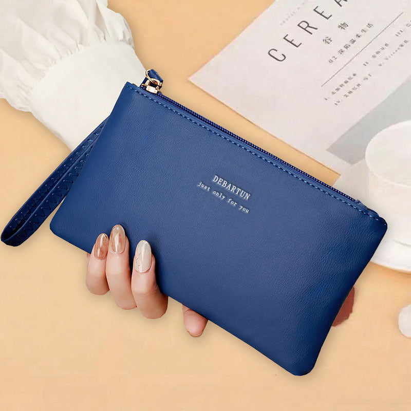 Women's Simple Zipper Clutch Trendy Long Large Ladies Wallet