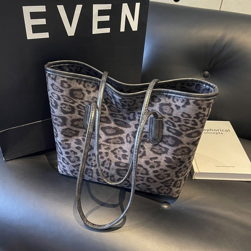 Women's Large Capacity Leopard Print Fashion Mom Tote Bags