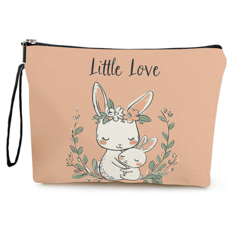 Women's Easter Rabbit Cute Fashion Wash Multifunctional Portable Makeup Bag
