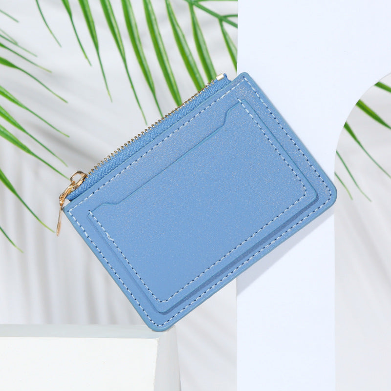 Korean Zip Candy Color Bus Bank Card Holder