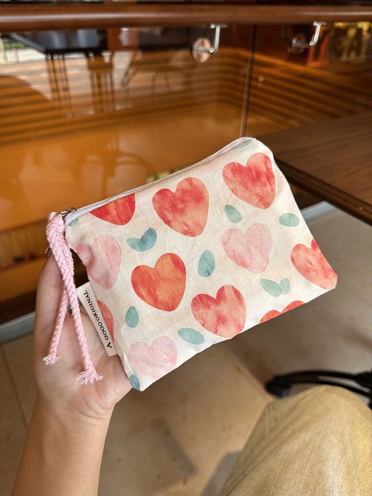 Fresh Bow Portable Fabric Liner Sanitary Napkin Cosmetic Bags