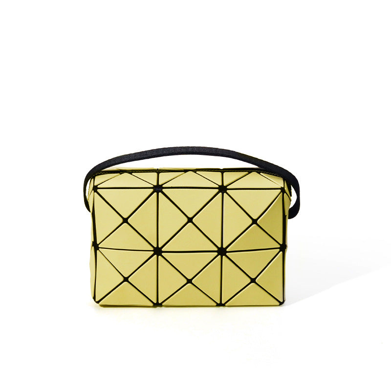 Women's Geometric Triangle Box Niche Rhombus Grid Bags