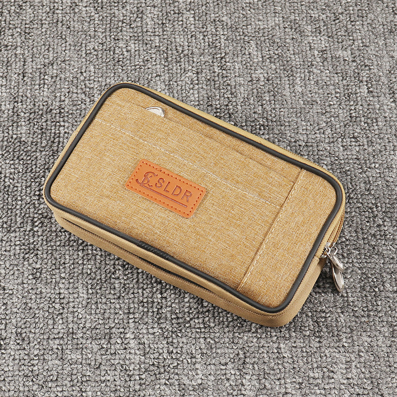 Men's Mobile Canvas Cell Horizontal Vertical Hanging Phone Bags