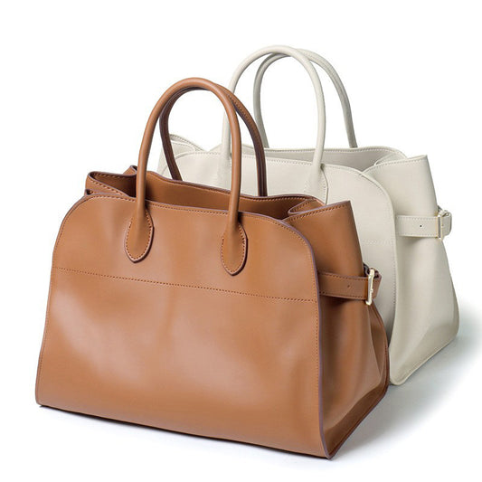 Women's Retro Large Capacity Totes Genuine Leather Commute Handbags
