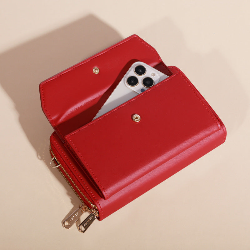 Women's Korean Large Capacity Mobile Long Clutch Phone Bags