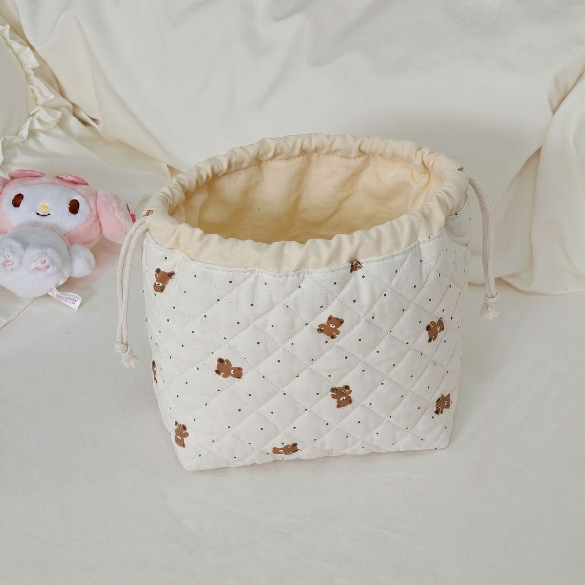 Large Capacity Polyester Drawstring Portable Cosmetics Cosmetic Bags