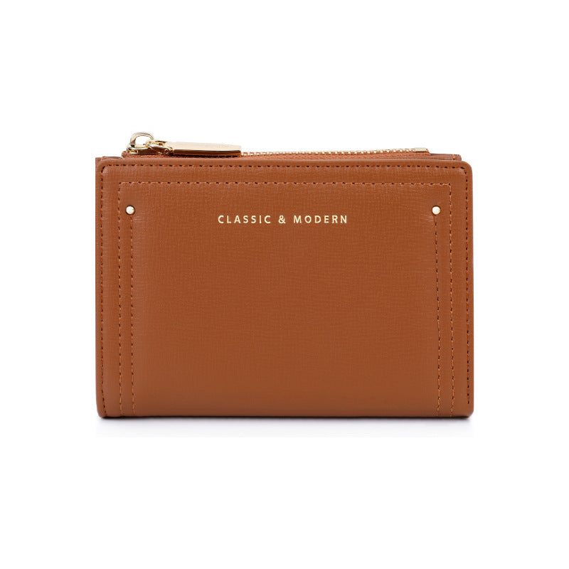 Slouchy Trendy Women's Short High-grade Folding Ladies Wallet