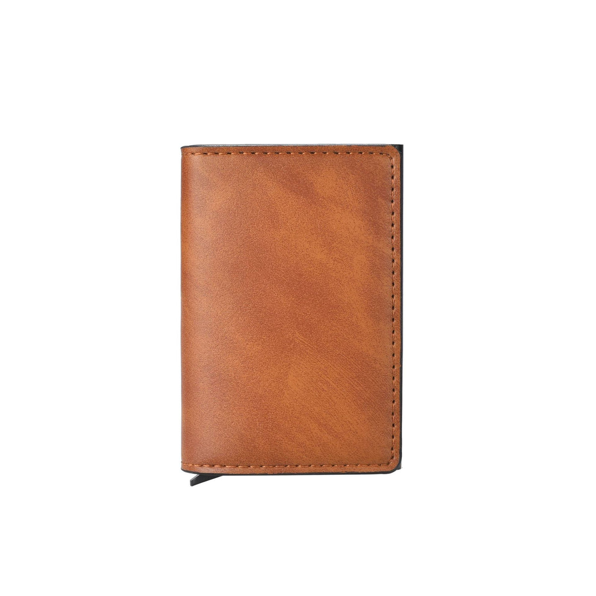 Men's Fiber Pattern Aluminum Alloy Automatic Clip Men's Wallet