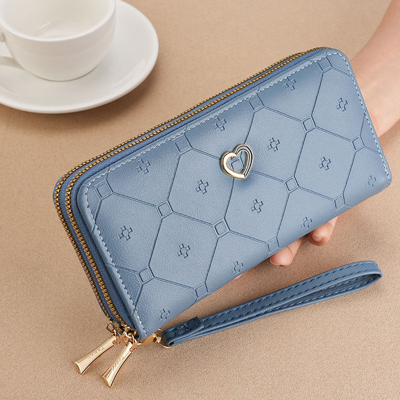 Charming Long Double Layer Zipper Fashion Ladies Wallets