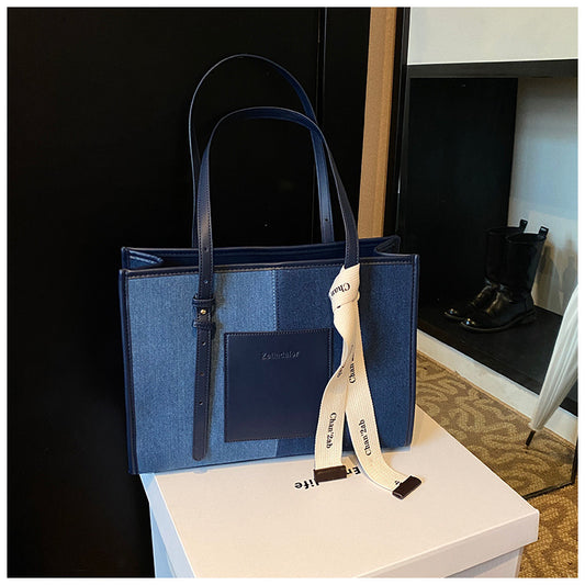 Women's Denim Large Capacity Versatile High-grade Shoulder Bags
