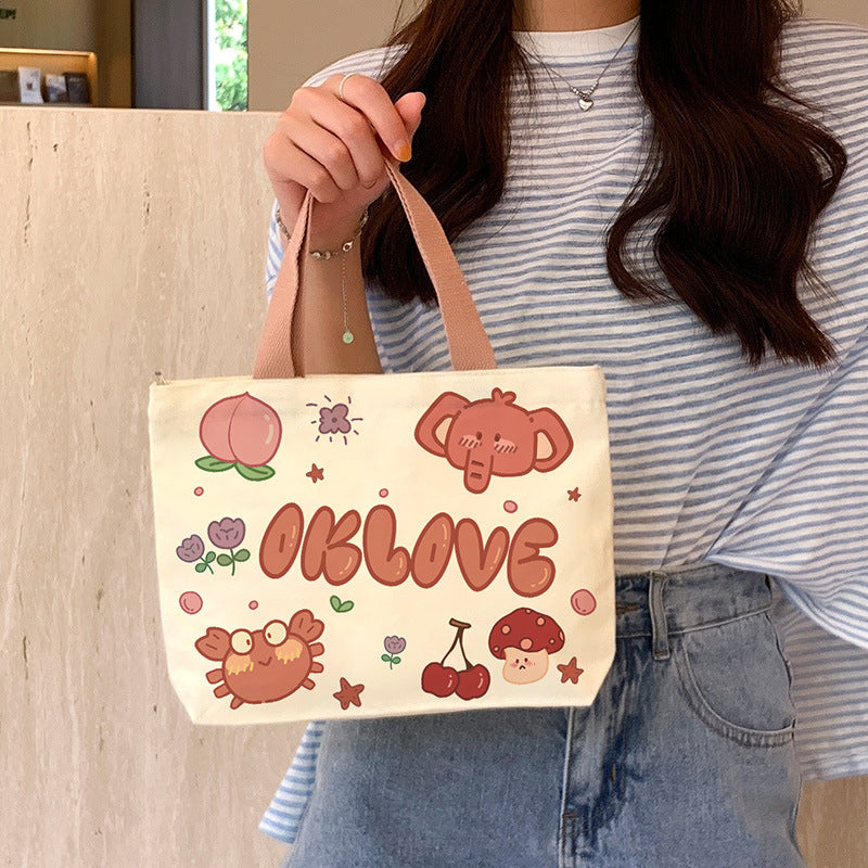 Women's Canvas Cartoon Cabs Korean Style Bags