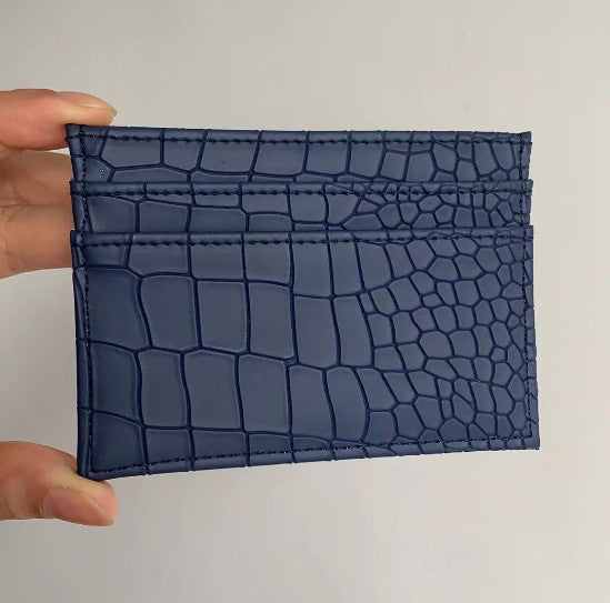 Women's Portable Bank Credit Cover Large Capacity Leather Change Card Holder