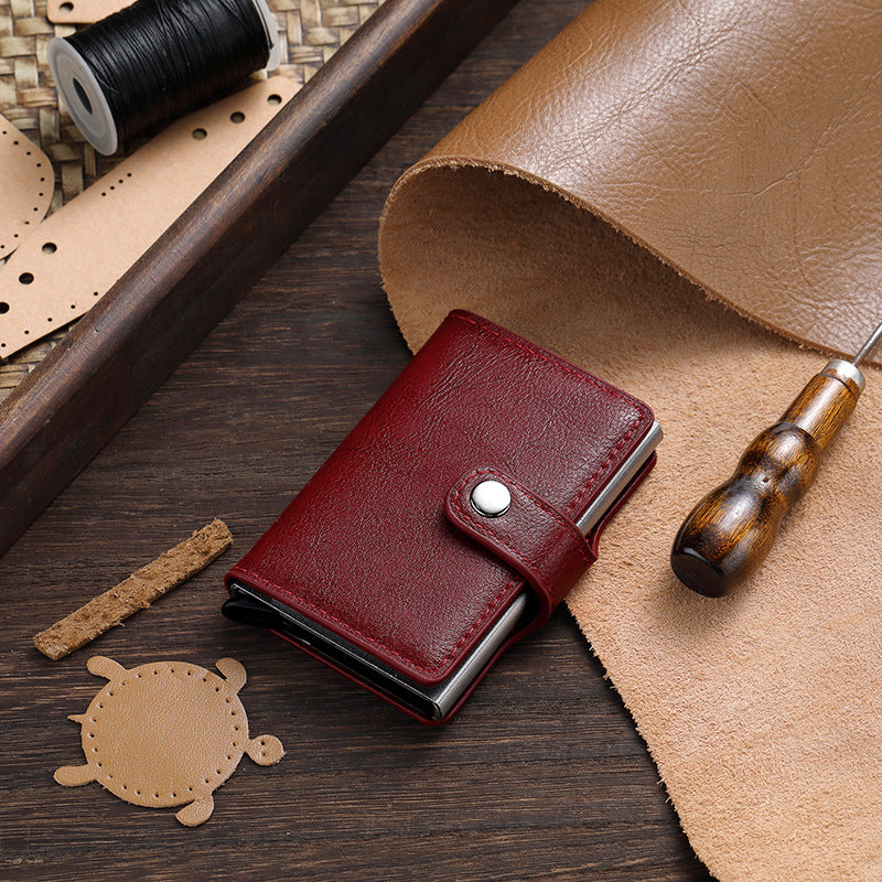 Women's & Men's & Metal Automatic Pop-up Cassette Good-looking Card Holder