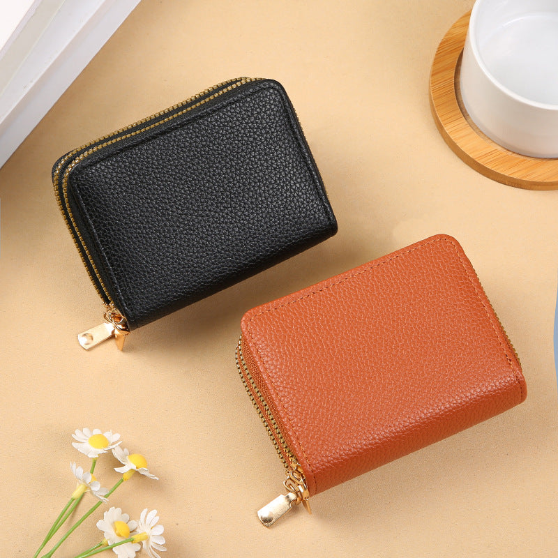 Women's Multifunctional Expanding Double Layer Zipper Large Card Holder