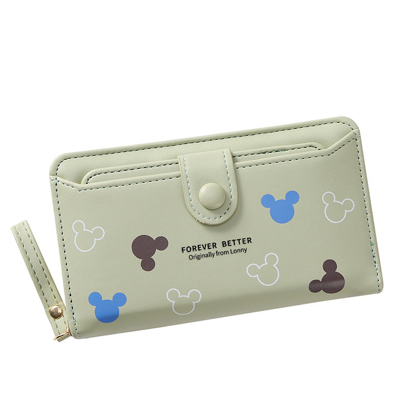 Women's Long Multiple Slots Zipper Bank Credit Ladies Wallet