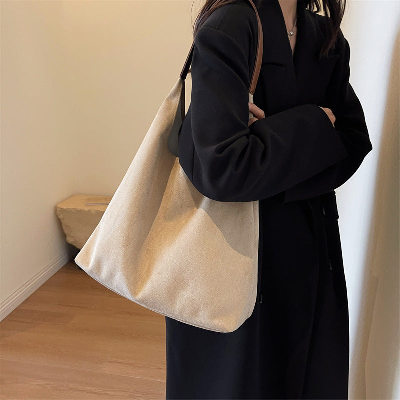 Women's Large Capacity Fashion Vintage Flannel Trendy Women's Shoulder Bag