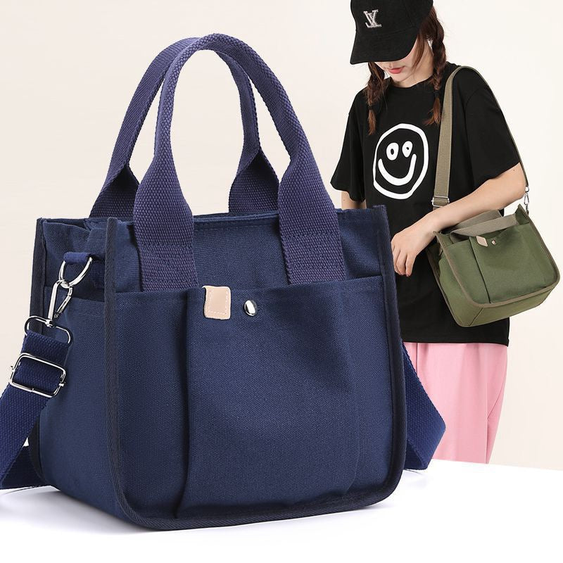 Women's Canvas Lunch Box Style With Handbags