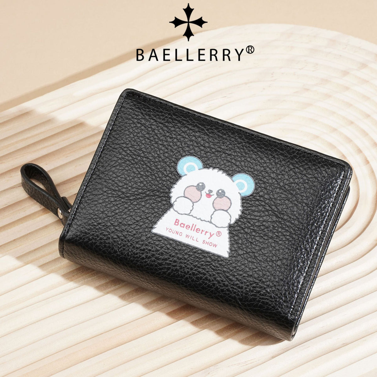 Women's Short Korean Cute Bear Printed Stylish Portable Ladies Wallet