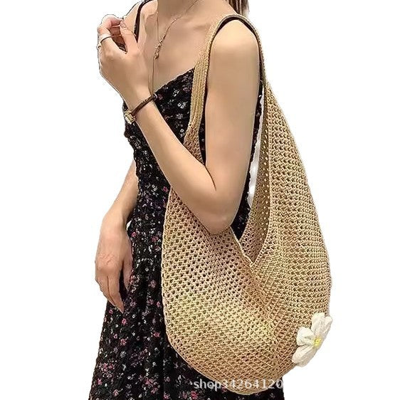Summer Large Capacity Woven Underarm Female Seaside Leisure Bags