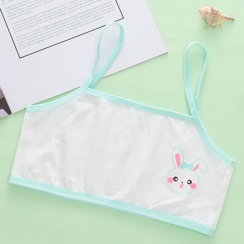 Cropped Primary School Sling Cartoon Purified Cotton Bras