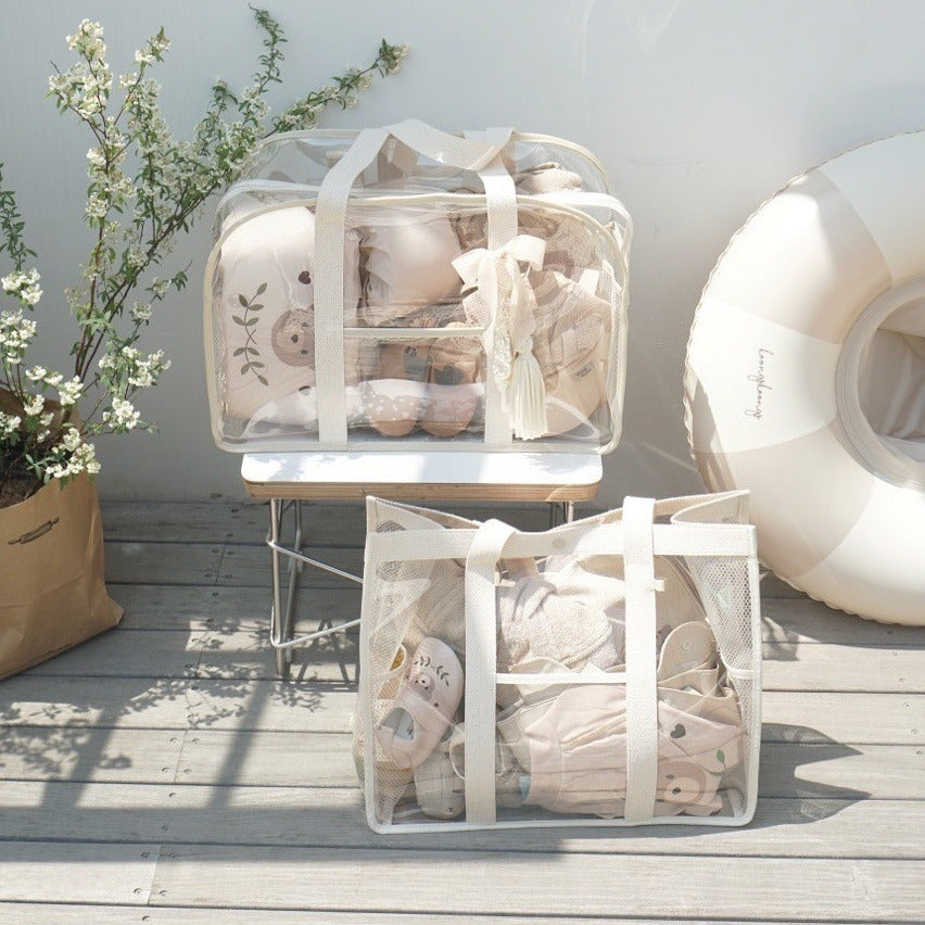 Simple Transparent Mesh Beach Large Capacity Swimming Fitness Summer Travel Bags