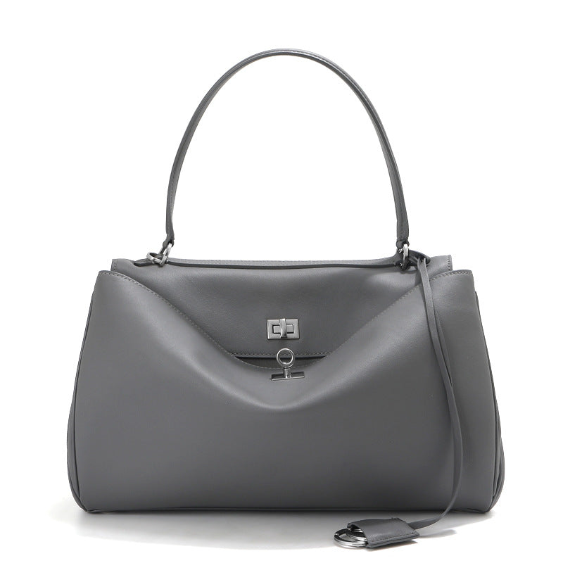 Women's Genuine Leather Strict Retro Soft Large Capacity Commuter Underarm Tote Bags